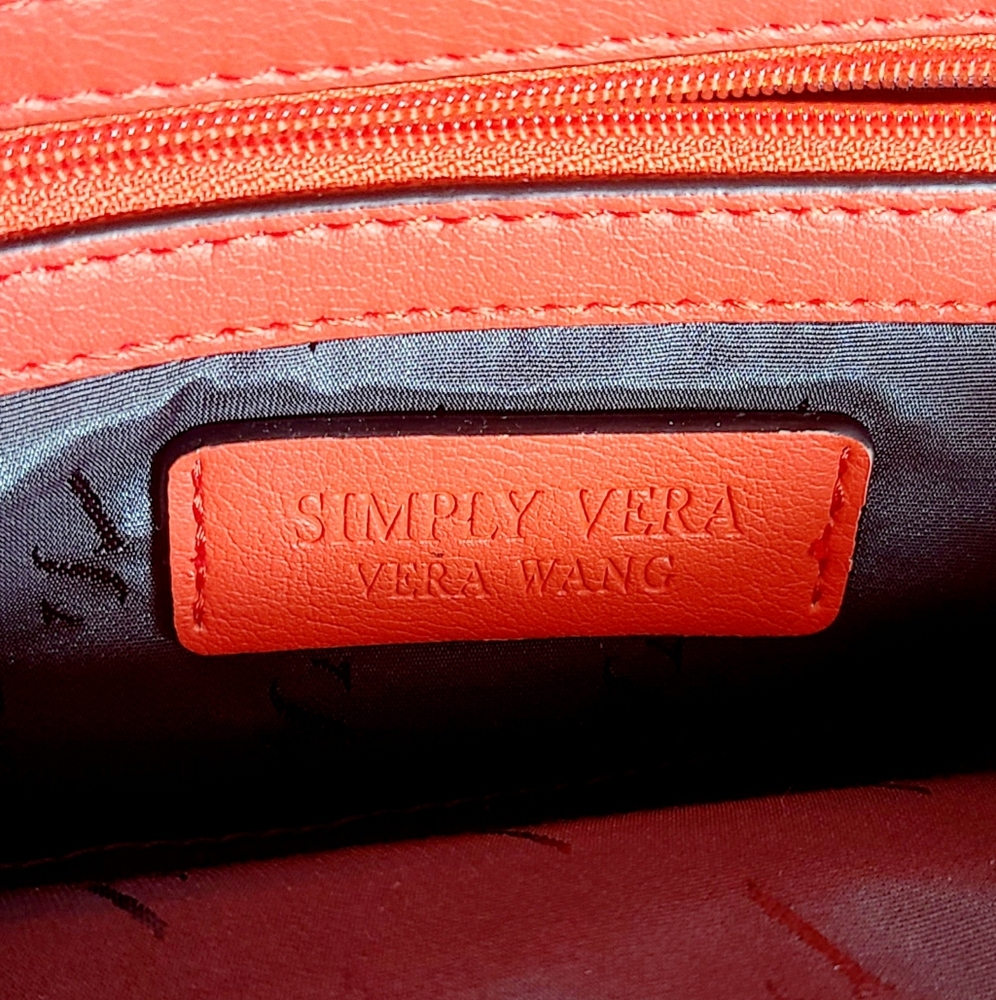Simply Vera Red and Tan Women's Hand Bag - Picture 6 of 9